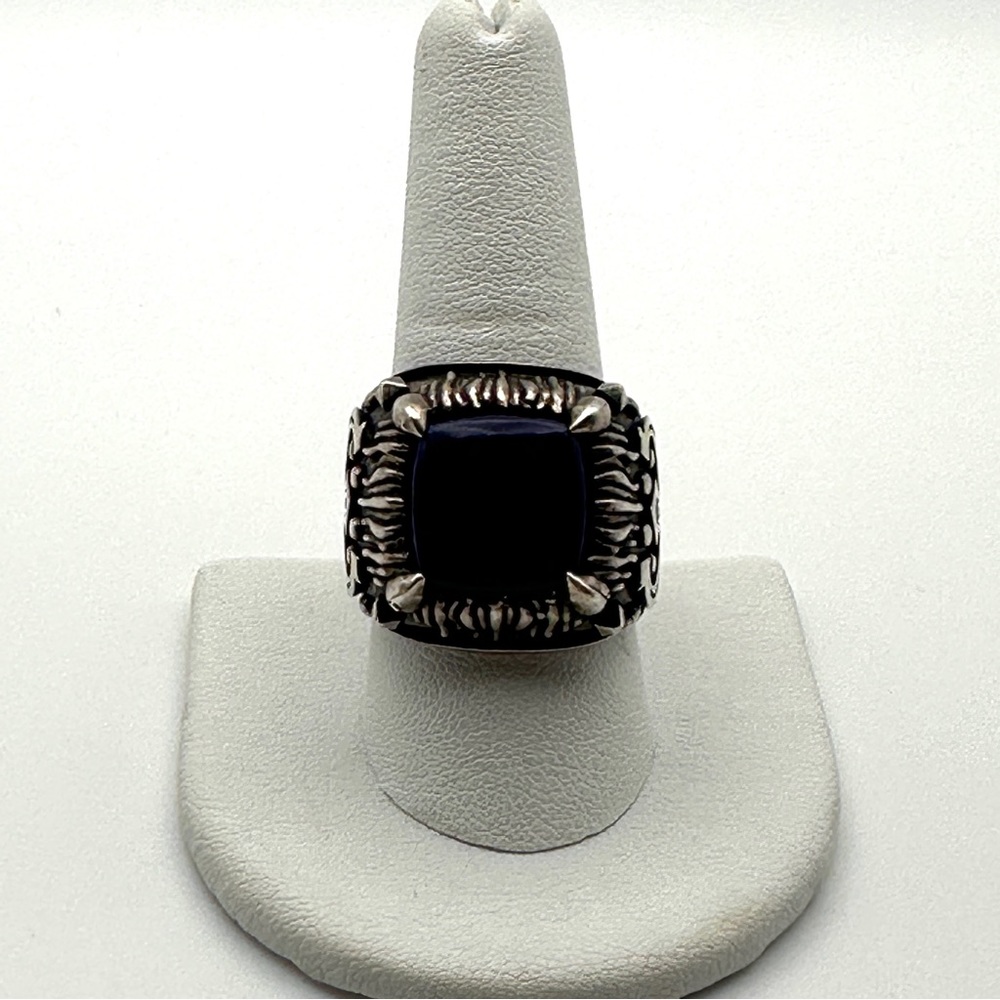 Emanuele Bicocchi sterling silver onyx ring